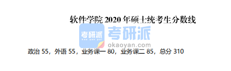 2020年同濟大學(xué)軟件學(xué)院碩士研究生統(tǒng)考分?jǐn)?shù)線